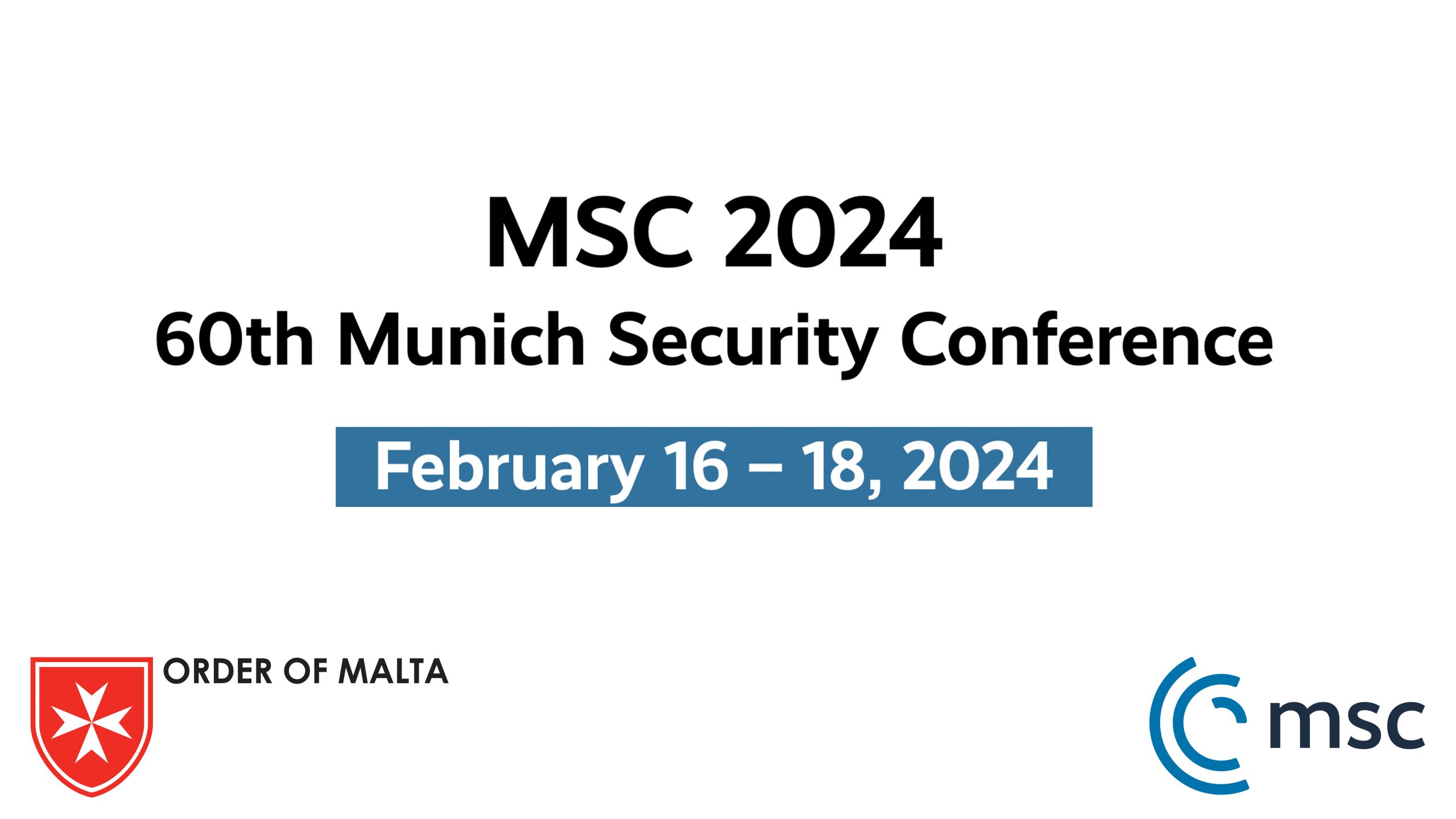 Order of Malta at Munich Security Conference with high level event on protection of population and humanitarian workers in conflict zones 