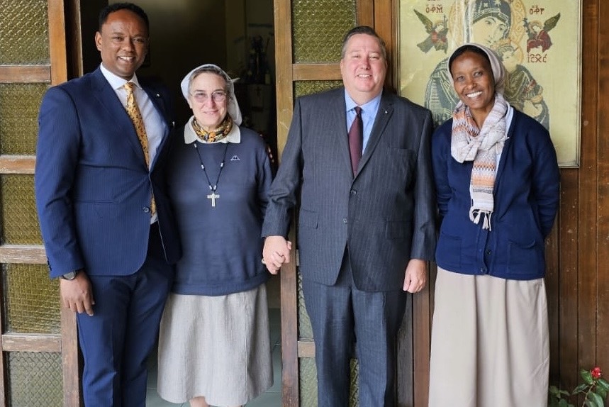The Ambassador visits the headquarters of the Comboni Missionary Sisters